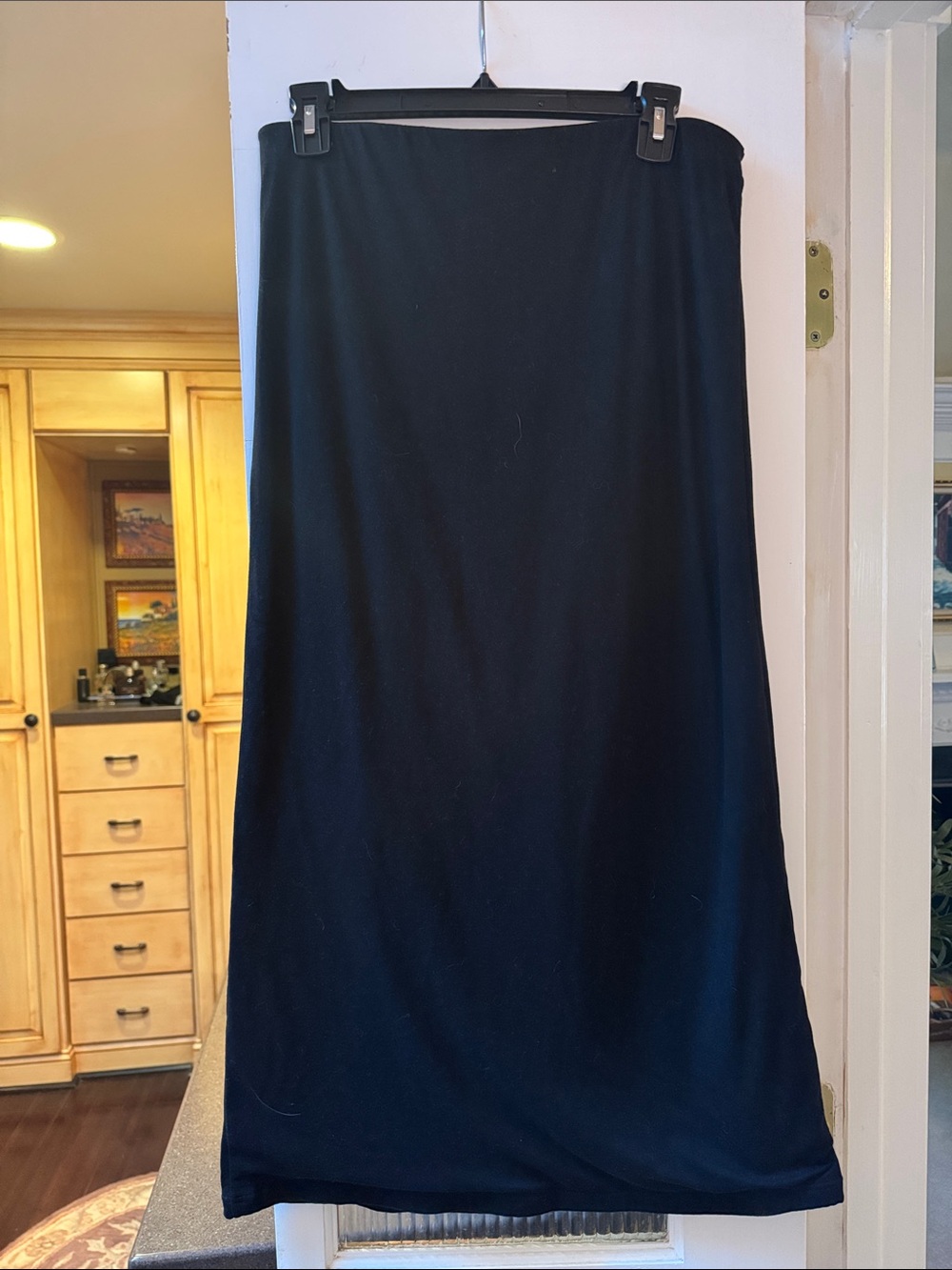 Black Women's Pencil Maxi Skirt - Sleek Everyday Style
